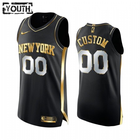Maglia NBA New York Knicks Personalizzate 2020-21 Nero Golden Edition Swingman - Bambino
